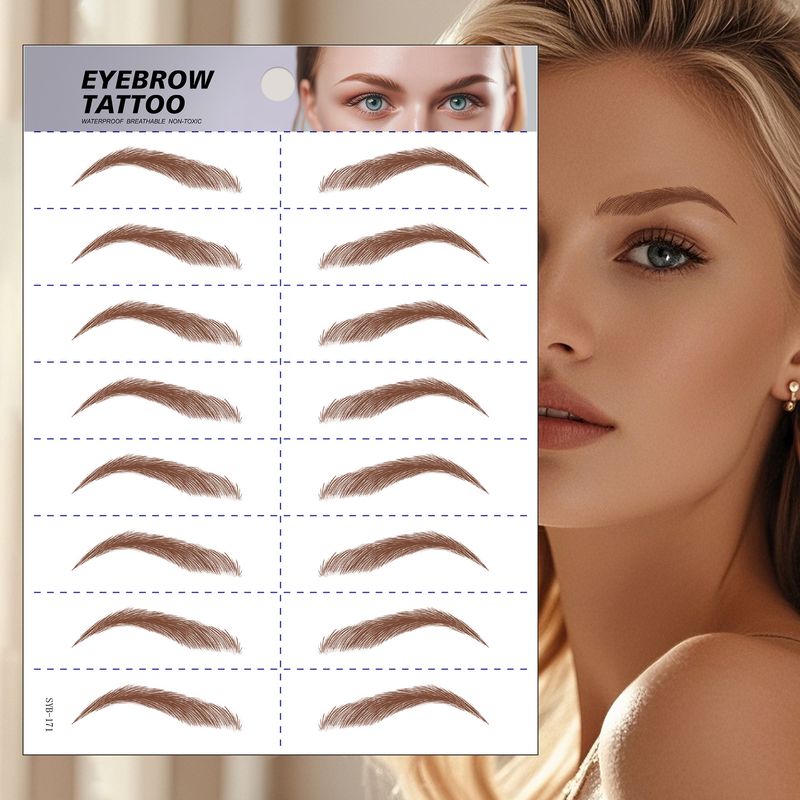 6D Eyebrow Tattoo Stickers - Realistic Semi-Permanent Waterproof Eyebrow Stencil For DIY Microblading & Makeup​​_voghion.com
