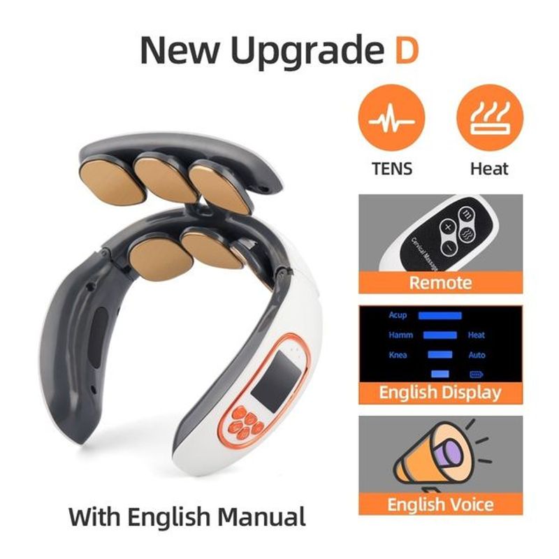 Back Massager Heads 3D Smart Neck Massager 15 Niveaus TIENTALLEN Impuls Verwarming Therapie Nek Rugpijn Verlichten Gezondheidszorg_voghion.com