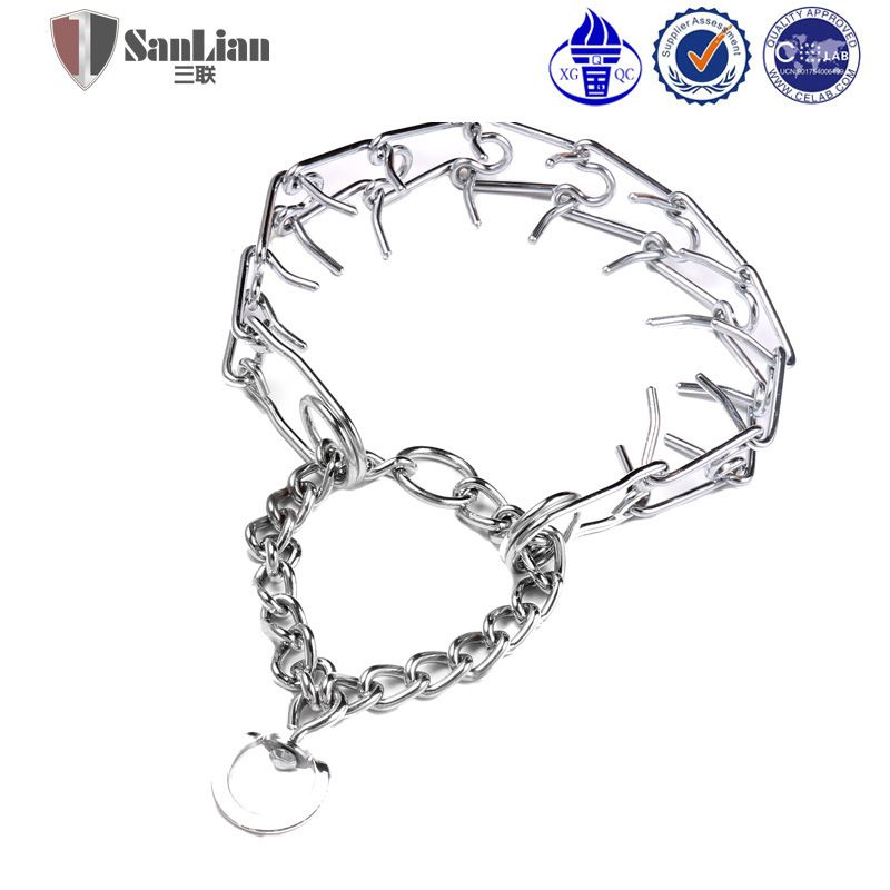 Prezzo speciale Pujiang Sanlian Premium Guinzaglio in ferro per addestramento cani Collare a catena regolabile per Teddy_voghion.com