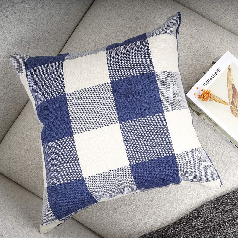6 Colors Cushion Covers Plaid Pillowcases 45x45cm Cozy Home Decor Pillows Cover For Sofa Cushions_voghion.com