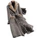 Dametøj Mink pels kvinder vinter tweed parka pels frakke kvinders mellemlængde ulden frakke_voghion.com