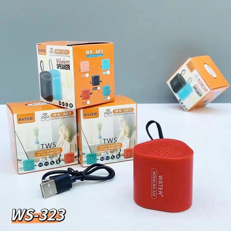 New WS-323 Bluetooth Speaker Creative Outdoor Compact Mini Portable Card Insertion Small Audio Gift_voghion.com