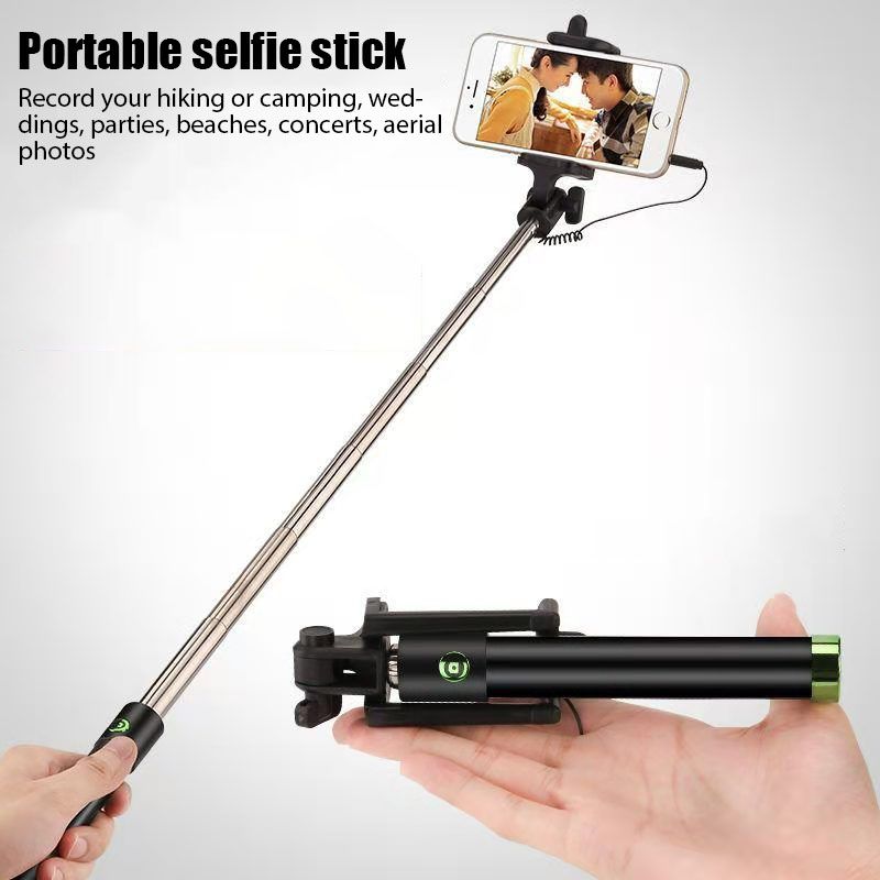 Mini Extendable Handheld Wired Selfie Stick Portable Monopod For Phone Iphone 6s Plus Samsung Xiaomi Huawei Android Smartphone_voghion.com
