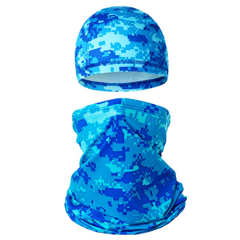Cycling Face Mask Cycling Headscarf Ice Silk Sunscreen Mask Outdoor Bicycle Liner Cap Sports Breathable Lining Cap Set_voghion.com