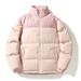 Unisex Corduroy Puffer Jacket Winter Coat With Color Block Design, Thickened Warm Quilted Outerwear For Men And Women_voghion.com