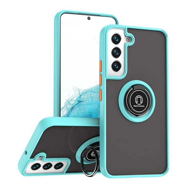 Magnetic Ring Stand Frosted Case For Samsung Galaxy S25 A16 S22 S21 Ultra Plus S20 S24 FE Matte Armor Bracket Back Cover_voghion.com