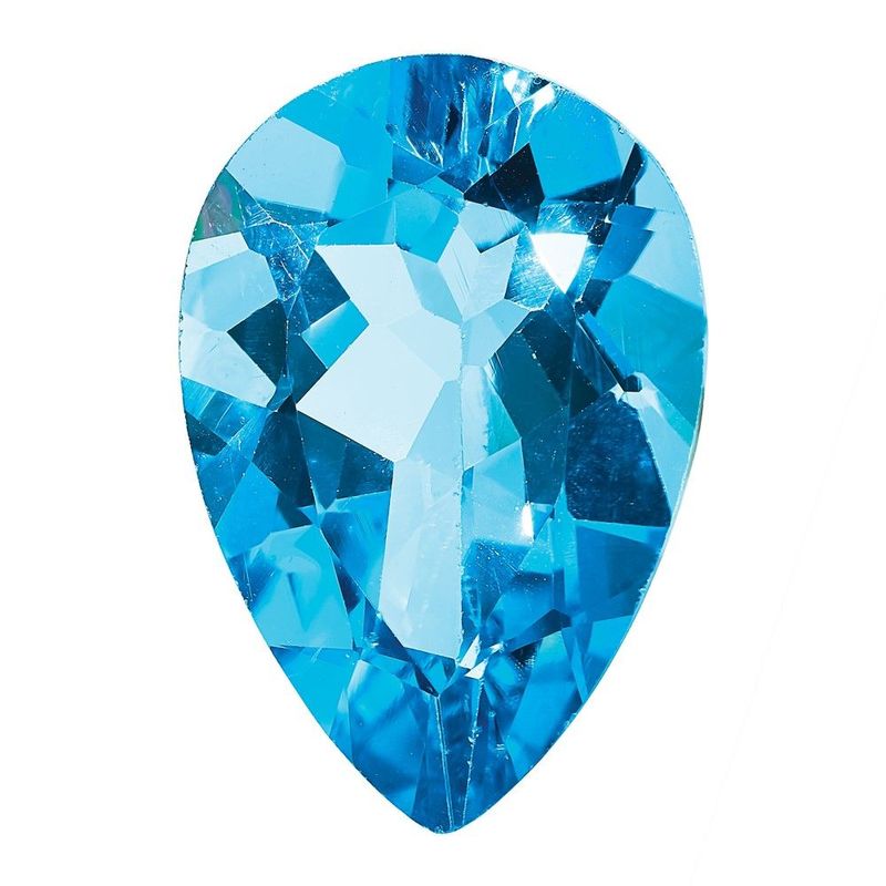 Swiss Blue Topaz AA Quality 8x5mm Pear_voghion.com