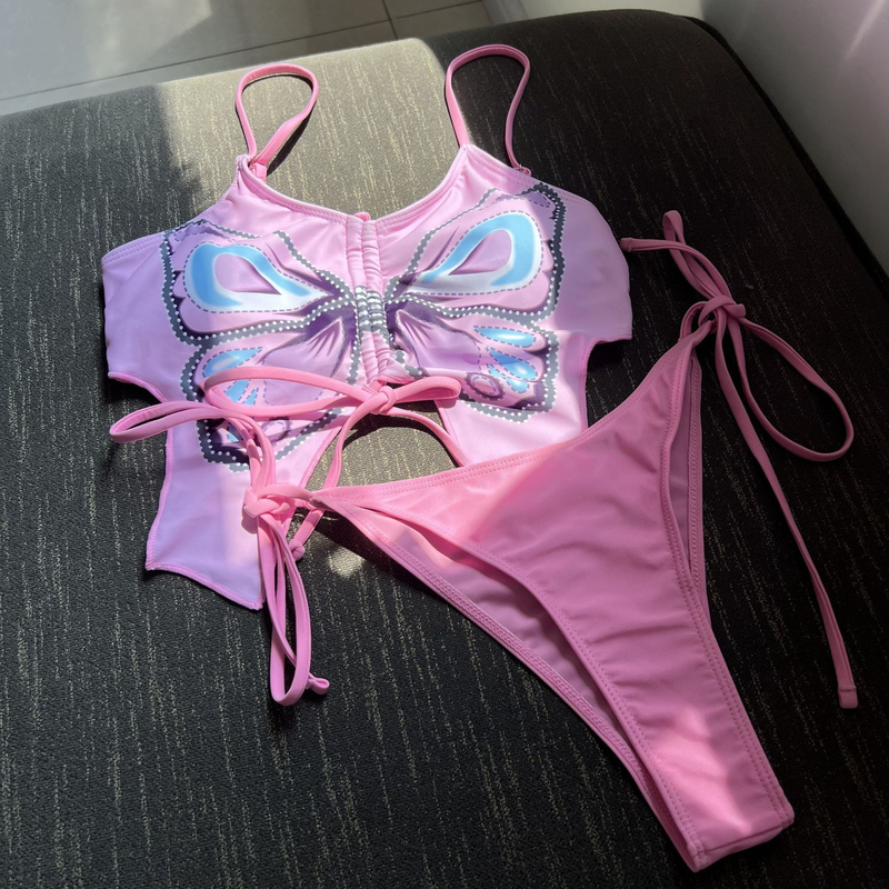 Women's new ripple triangle bag bikini_voghion.com
