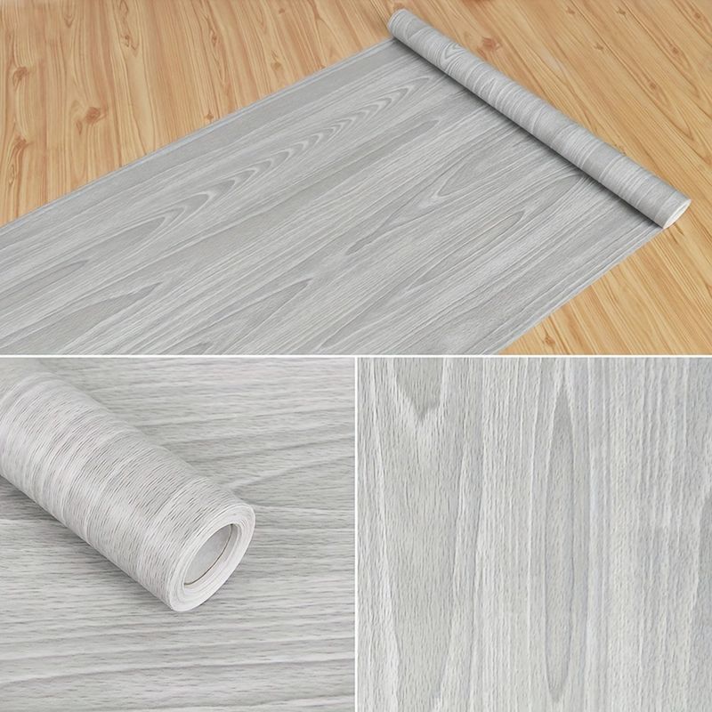 Gray Wood Grain Wallpaper Thickened Waterproof Moisture-Proof Kitchen Stickers Bedroom Wardrobe Door Old Furniture_voghion.com