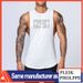 Summer Fitness Sports Tank Top Men's Fashion Brand Cotton Loose Sleeveless Sweetheart Top Running Training Bodybuilding_voghion.com