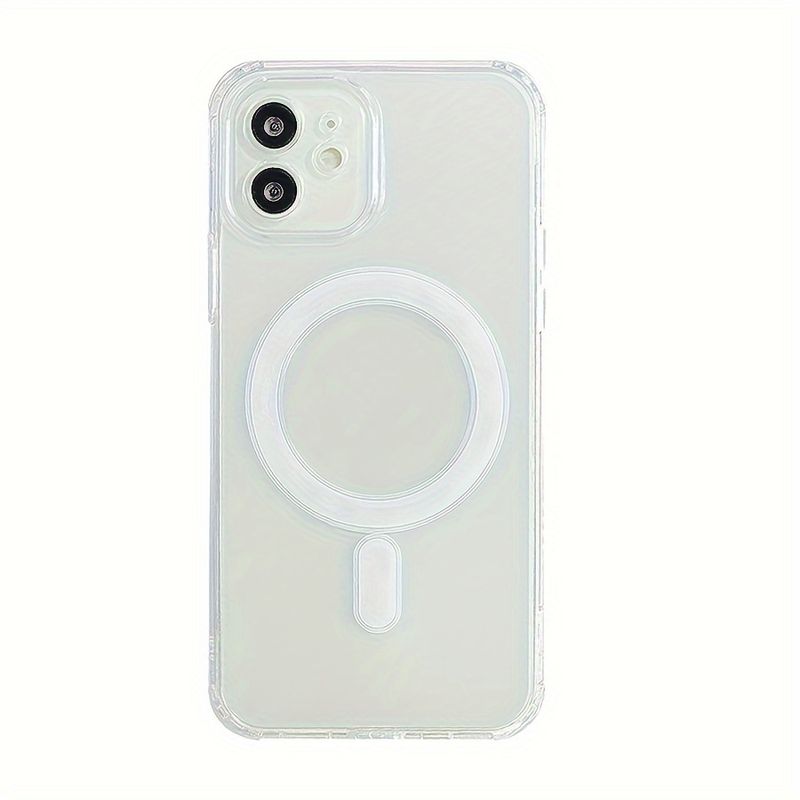 Magnetic Transparent Phone Case for iPhone (11/11 Pro/11Pro Max to 15/15 Pro/15 Plus/15 Pro Max) - Simple & Fashionable, Wireless Charging Compatible_voghion.com