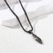 Retro wishing stone necklace trendy men's personality neutral style meteorite color matching pendant men's hip hop sweater chain accessories_voghion.com