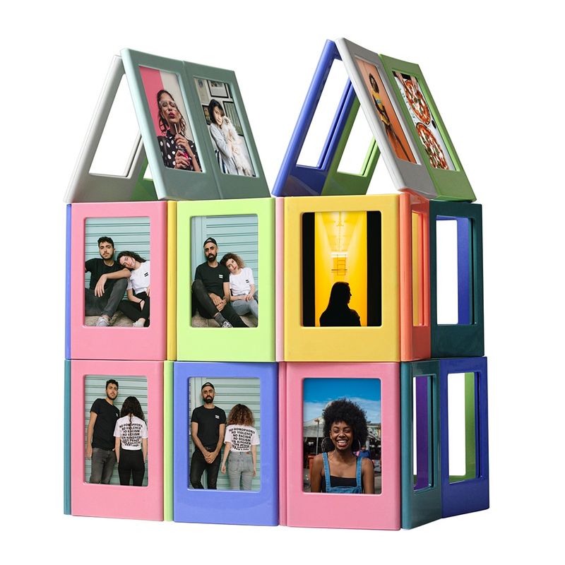 5Pcs 3Inch Magnetic Photo Frame DIY Assembly Picture Holder Decor For Instax_voghion.com