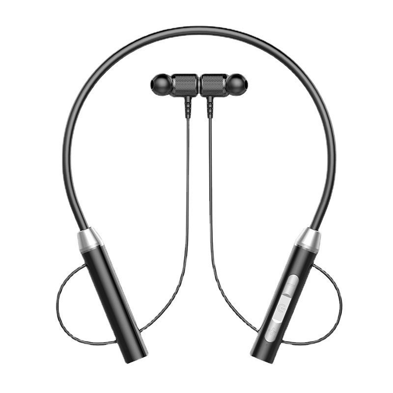 Casque Bluetooth sans fil, type tour de cou, réduction du bruit stéréo, carte enfichable universelle, casque d'écoute pour le sport, micro_voghion.com
