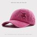 Hat female summer sun hat new solid color duck tongue cap Korean soft top washed do old baseball cap_voghion.com