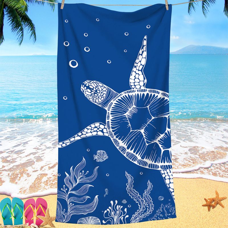 Nieuwe strandhanddoek, vierkante handdoek met ultrafijne vezels, absorberende badhanddoek, sneldrogende zonwerende sjaal_voghion.com