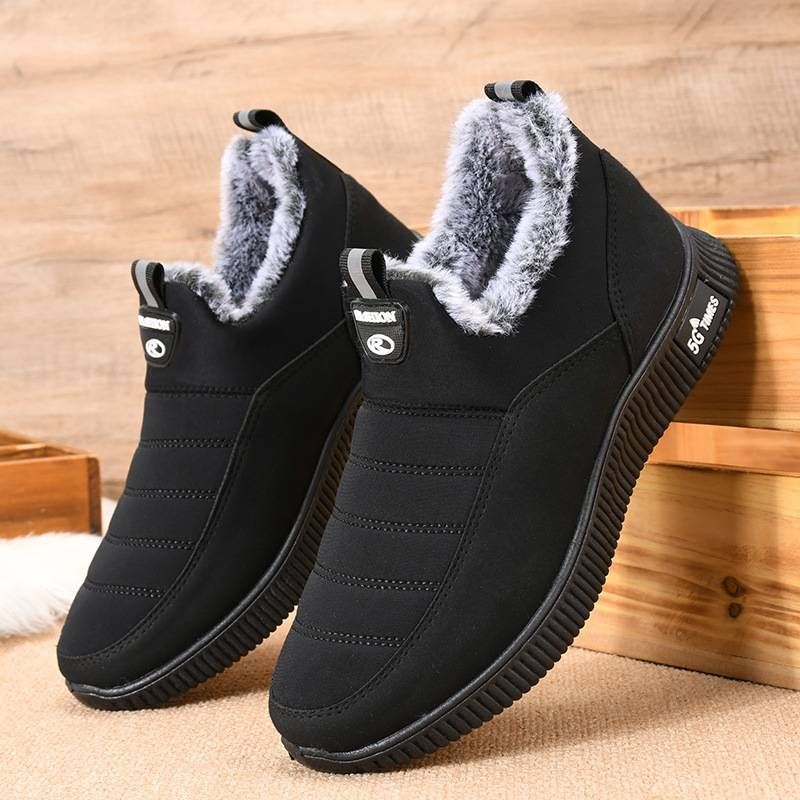 Pantofi de iarnă noi din bumbac Beijing pentru bărbați, plus fleece, îngroșați, de vârstă mijlocie și în vârstă, din bumbac, cizme de zăpadă_voghion.com