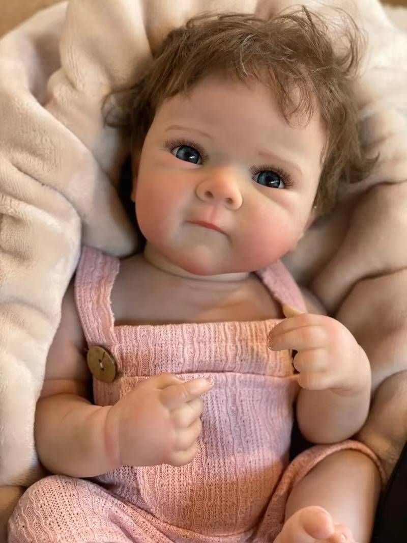 18 tommer naturtro Bebe Bettie Girl fuld silikone vinyl 3D malet nyfødt babydukke til børn Fødselsdagsgaver_voghion.com
