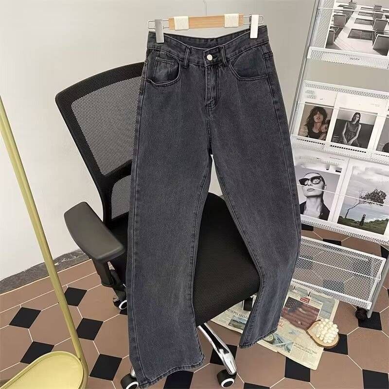 Men's Clothing Washed Yellow Mud Jeans Versatile Casual Student Men's Pants Spring And Autumn Loose Wide Leg Pants_voghion.com
