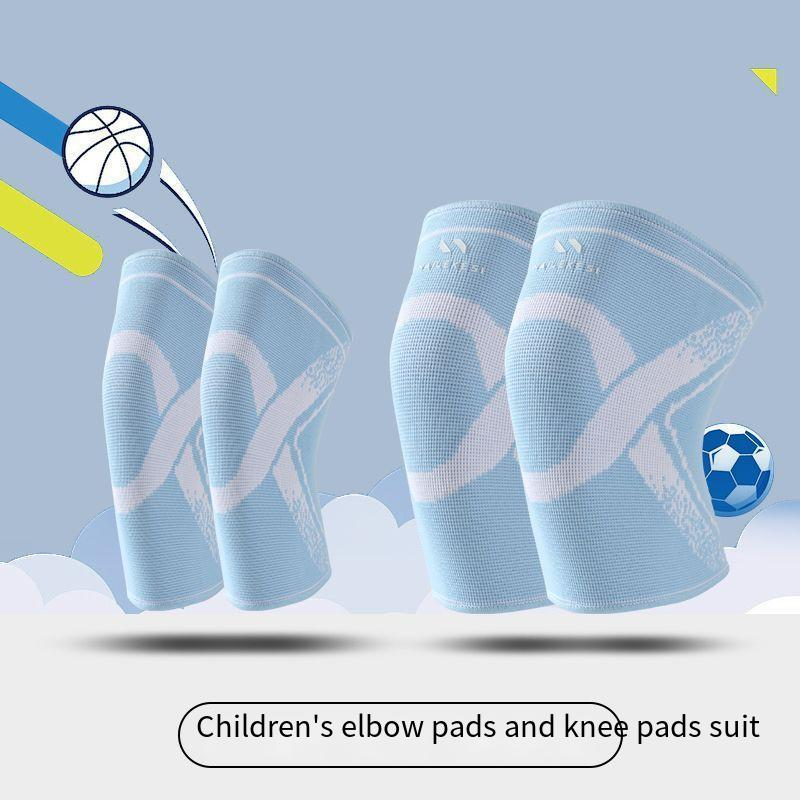 Kids Knee & Elbow Pads Set - Breathable Protective Gear For Cycling, Football, Running & Sports - Adjustable Straps, Lightweight & Durable_voghion.com