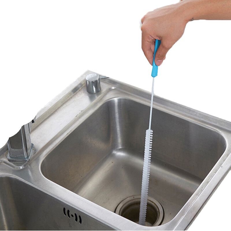 Pipe dredge bendable hanging sink cleaning brush kitchen bathroom sewer hair cleaner_voghion.com