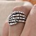 New Punk Style Skull Personality King Hollow Ghost Head Claw Ring_voghion.com