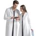 Damenbekleidung Weißer Kittel Weiblich Kurzarm Medizinstudent Männlich Langarm Weißer Kittel Orale plastische Chirurgie Laborarbeitskleidung_voghion.com