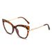 New Metal Spring Leg For Women's Fashion Trend Cat Eye Flat Mirror TR Anti Blue Light Eyeglass Frame_voghion.com