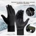 Gants d'hiver chauds et imperméables doublés polaire pour hommes et femmes, adaptés au ski, aux sports de plein air et aux écrans tactiles. Idéaux pour le vélo, le ski et autres sports de plein air. Résistants au froid et à l'humidité._voghion.com