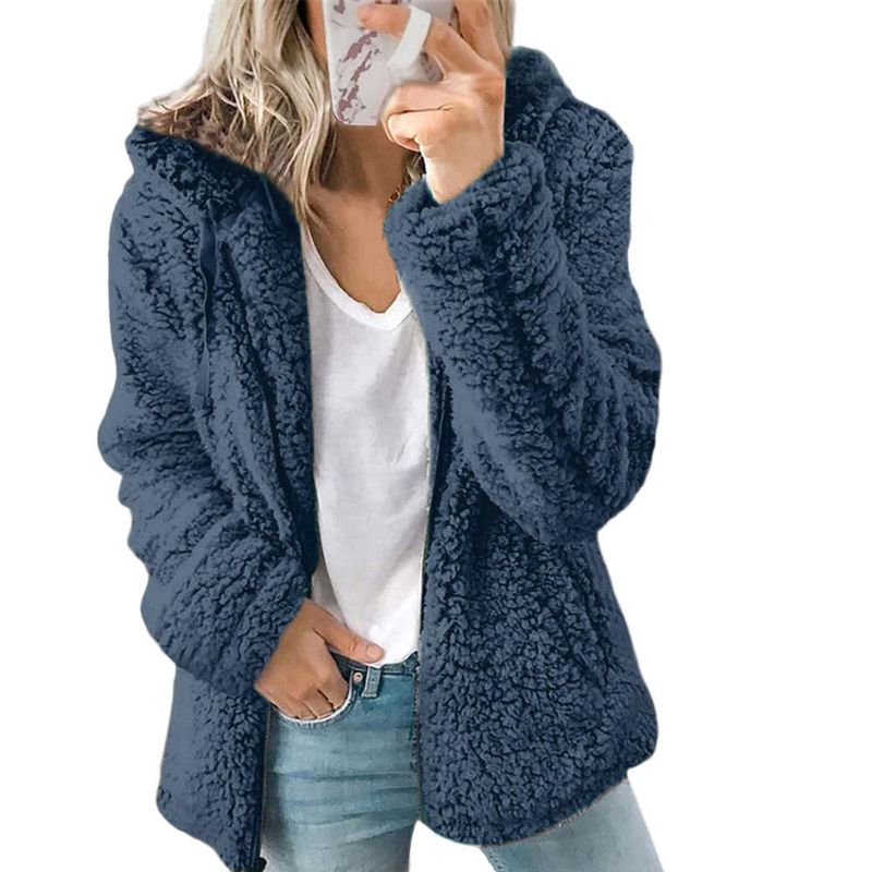2023 Winter Clothes Women Elegant Bear Teddy Faux Fur Coat Thick Warm Soft Fleece Jacket Female Pocket Zipper Coat Veste_voghion.com