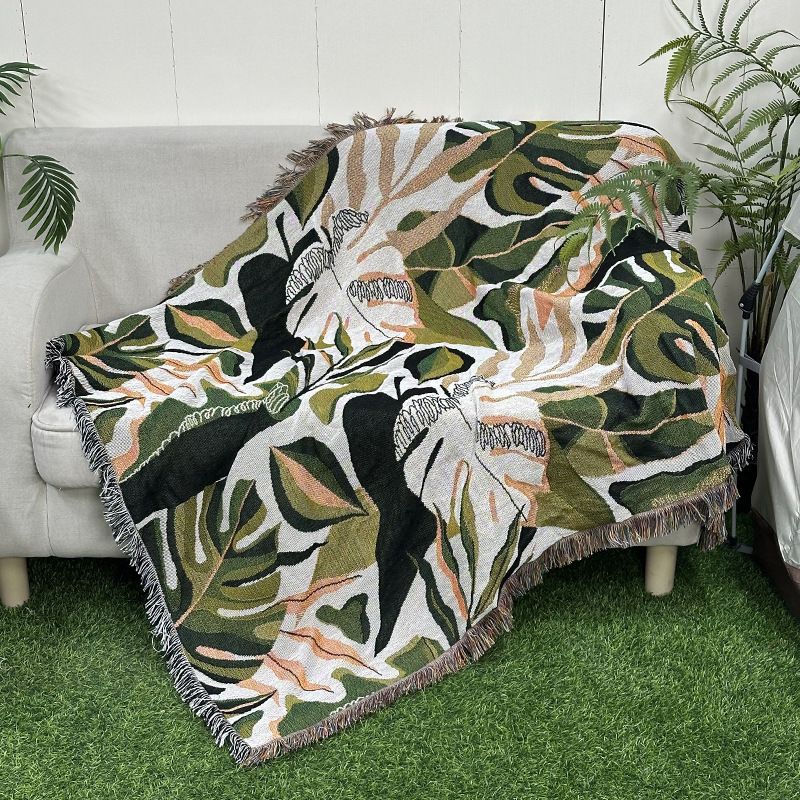 Capa de sofá multifuncional para todas as estações, cochilo doméstico, ar condicionado, cobertor de lã, cabeceira, borla, simples_voghion.com