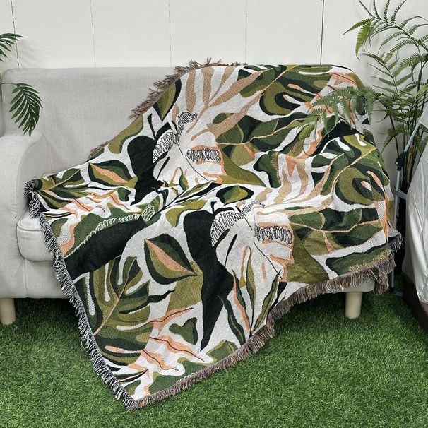 Capa de sofá multifuncional para todas as estações, cochilo doméstico, ar condicionado, cobertor de lã, cabeceira, borla, simples_voghion.com