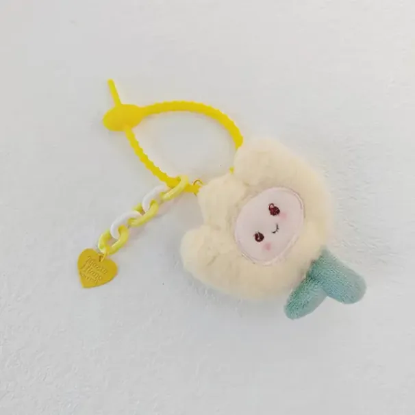 Kawaii Cartoon Blumen Schlüsselanhänger süße Plüsch Tulpe Anhänger Damen Taschen Dekoration Auto Schlüsselanhänger Zubehör_voghion.com