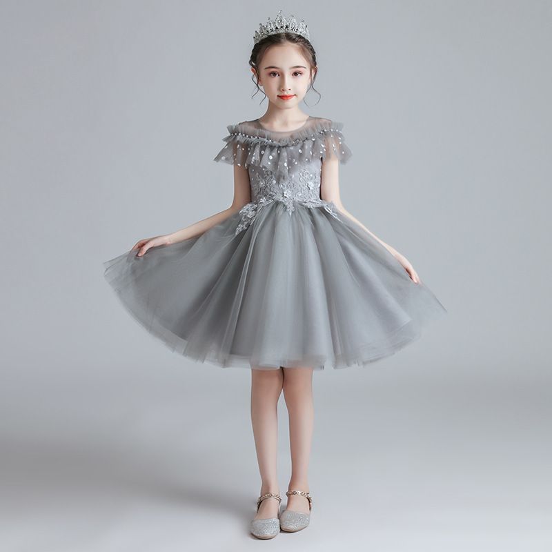 Îmbrăcăminte pentru copii, sosire de iarnă, fire dulci și pufoase, rochie elegantă pentru fetițe, costume de performanță la pian pentru copii_voghion.com