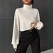 Women's Short Turtleneck Knit Sweater – Solid Color Pullover For Autumn & Winter (Apricot, XS/S/M/L/XL)_voghion.com