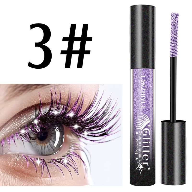 Mascara LANZHIYUE Mascara glitterato perlescente lucido color diamante rotto_voghion.com