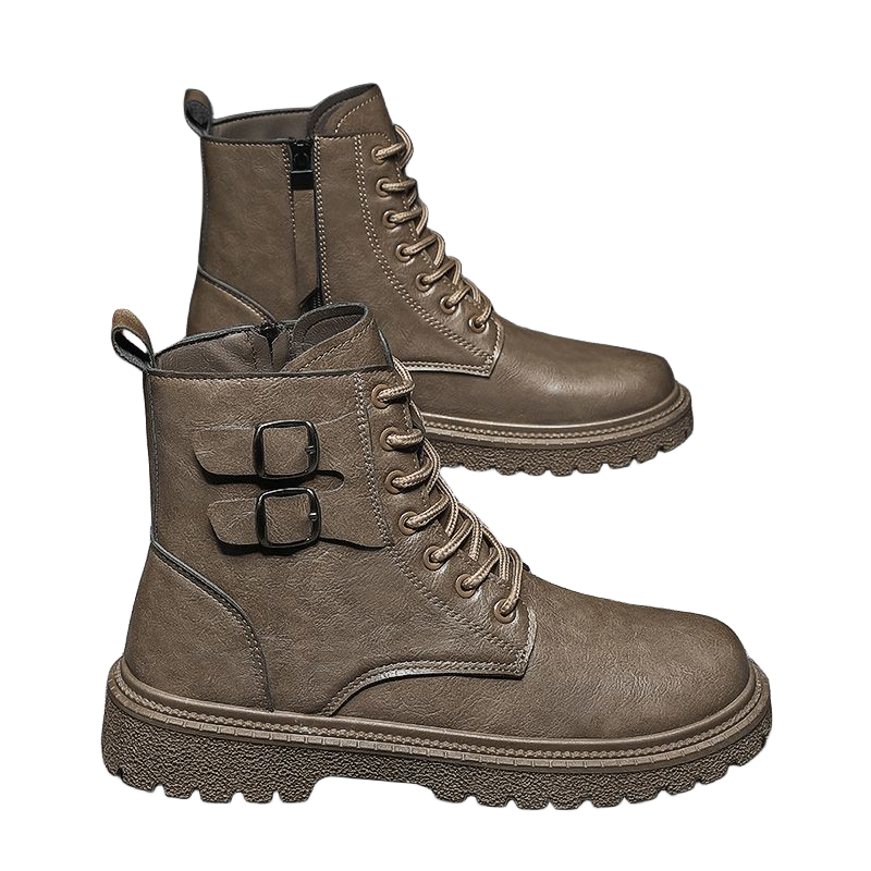 Fashion Martin boots men's shoes 2022 new fall black casual British style men's workwear thick bottom hundred high tide shoes_voghion.com