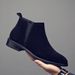 Thick-soled Tooling Boots Men's Retro Leather Outdoor Locomotive Boots Heightening Zipper Leather Martin Boots Men's Short Boots_voghion.com