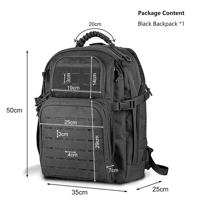 Backpack 3P Tactical Pack For Men Work Hunting Accessories Camping Army Molle Assault Utility EDC Outdoor Bag 45L 250407_voghion.com