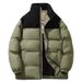 Giacca imbottita color block da uomo con riscaldamento al grafene, cappotto invernale più spesso, vestibilità slim, collo alto, capospalla casual antivento_voghion.com