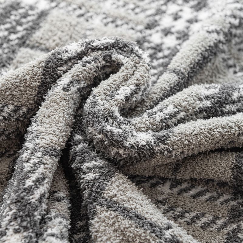 Manta decorativa informal de cuadros de media pila para sofá, oficina o siesta, con aire acondicionado_voghion.com