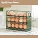 Kitchen Large Capacity Egg Fridge Storage Box - Portable Multi-Layer Egg Tray Organizer, Auto Opening/Closing Egg Holder_voghion.com