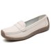 Mom Spring Große Damenschuhe mit Rindsledersohle, bequeme, flache Halbschuhe_voghion.com