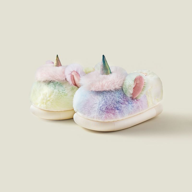 Boys Girls Fluffy Slippers Cozy Plush Home Shoes Indoor Outdoor Anti-Slide Slipper Cotton slippers Cotton Slippers Slip Comfy_voghion.com
