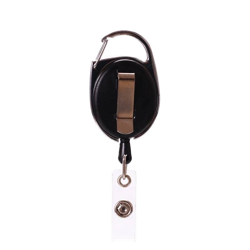 Hebilla de metal unisex fácil de tirar, llavero de aleación de zinc, hebilla antipérdida de identificación, clip para el pecho, hebilla retráctil de plástico fácil de tirar_voghion.com