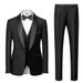 Herretøj Nye Grooms Mænd Mænd Bryllupsdragter Sjal Lapel Groom Tuxedos_voghion.com