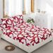3D Printed Heart Pattern Polyester Bed Skirt Fitted Sheet With Elastic Hem, Romantic Couple Bedding Set,_voghion.com