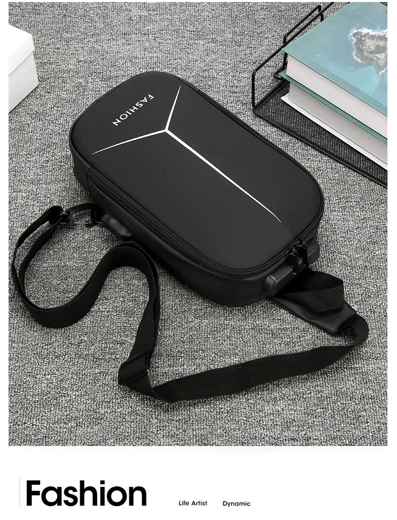 Men's Bags Men's Chest Bag Multi-functional Outdoor Waterproof Youth Men's Crossbody Bag Motorcycle Riding Backpack_voghion.com