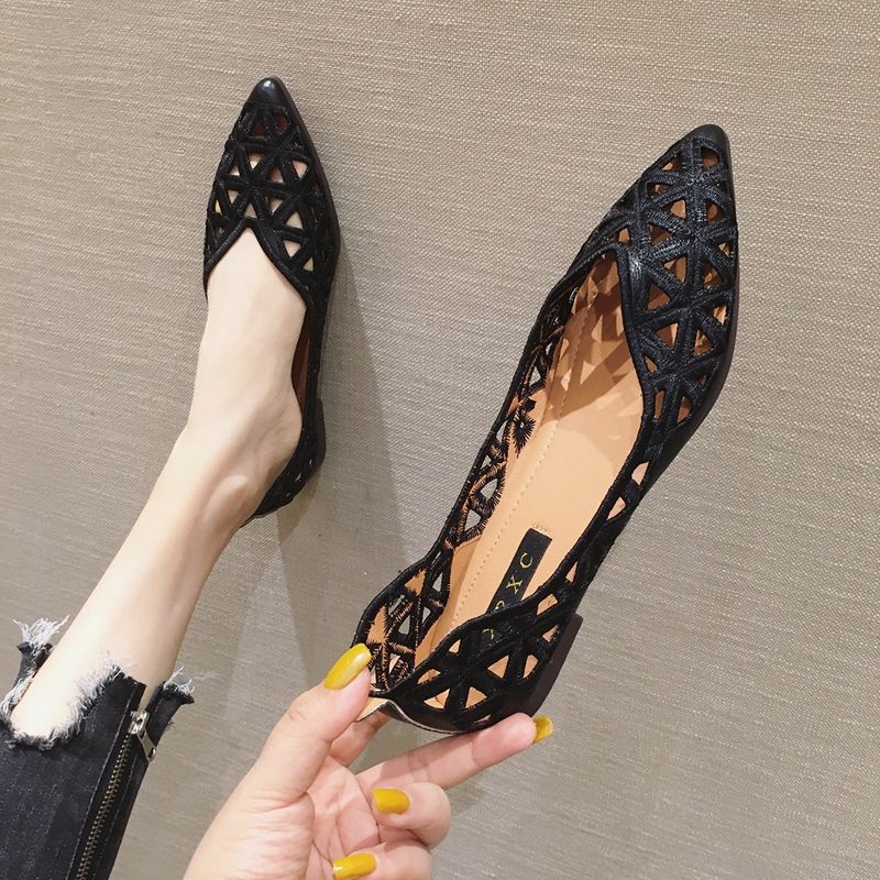Fashion Plus Size Flats Pointed Flat Shoes_voghion.com