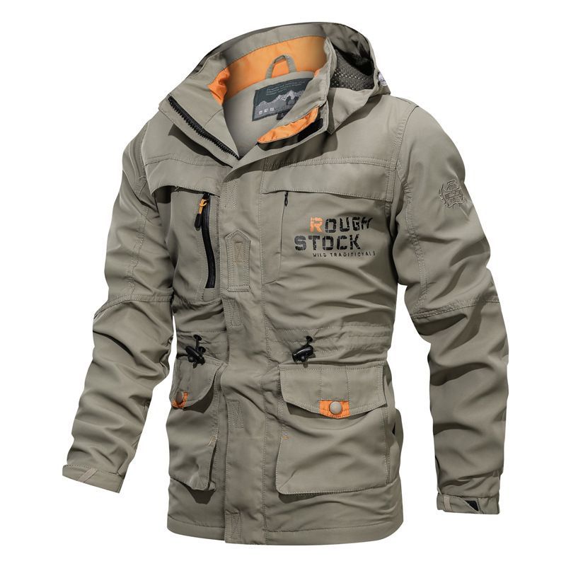 Giacca da uomo Storm, medio lungo, per il tempo libero, antivento, per esterno, primavera e autunno_voghion.com